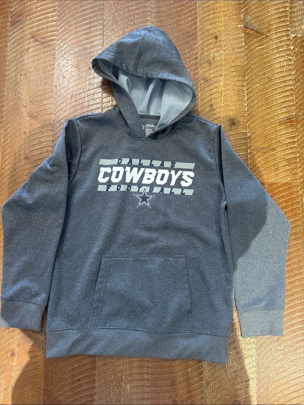 NFL Dallas Cowboys Youth Heather Gray Pullover Hoodie